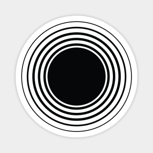 Black Circle Geom Magnet